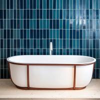 Agape Cuna Ванна отдельностоящая 165х78.5х52 см, цвет: белая с металлической структурой