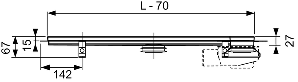 TECE Решетка для для установки в дренажный канал. (продаем в комплекте с трапами!) 