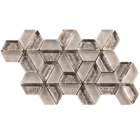 Мозаика стеклянная EVOKE Form Caramel 25,7x14,8x0,95 см