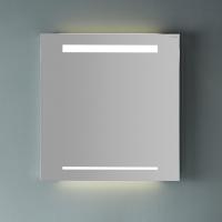 Burgbad Yumo Шкаф зеркальный с верхним свет.600х675х210 мм, Зерк двери с обоих сторон, стекл полки,крп зеркальный, внутри антр-серый