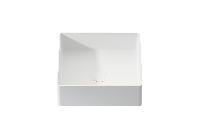 Zenon Tamesis, накладная раковина квадратной формы без отверстия под смеситель, 36х36х11,5 см, цвет белый матовый