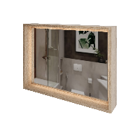 Зеркало с подсветкой LED и полкой Парма, Дуб 80