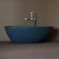 Salini PAOLA Ванна отдельностоящая 1720х820х600мм, донный клапан "Up&Down", сифон,  слив-перелив, мат-л: S-Stone, матовый, RAL5020 Фурнитура: RAL5020