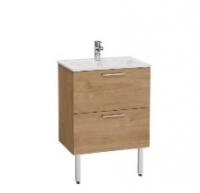 Тумба с 2 ящиками с раковиной, 60 см, цвет золотой дуб