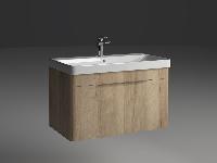 IBX ROUND, тумба под раковину 80 см, 1 ящик с ручкой хром, цвет белый глянцевый лак