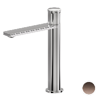 Newform Ionika Смеситель для раковины без донного клапана, высокая версия, 264 мм, излив 165 мм, цвет: PVD Br. Copper Bronze