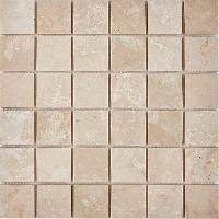 pixmosaic PIX 233 Cream marfil, чип 48x48 мм, сетка 305х305x6 мм, Полированная