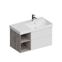 Kerama Marazzi Тумба CUBO правая подвесная с ящиками 90, белая матовая