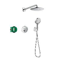 HG Raindance S Душевая система скрытого монтажа 240 1 jet PowderRain с ShowerSelect S, хром
