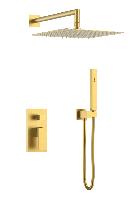 Смеситель встроенный для душа QUBIC Mat Gold