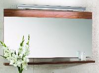 Puris Kera Trends, зеркало 120 см с подсветкой и полка, цвет антрацит глянцевый