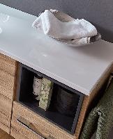 Marlin 3160motion, боковой шкаф под рак. 30х35см (1 верх. полка в цвете белый шелковый глянец и 1 ящик) для тумбы WNWUG92DR, цвет белый глянец