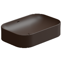 Раковина накладная 60x42 см GSG Ceramic Design Easy EALAVTP60035, Cacao Matt