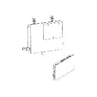 Effegibi Парогенератор 45 INSIDE Glass 3,5-4,5 м3 со встраиваемой частью, фронт белое стекло