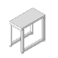 Eﬀegibi Linea Alu Скамейка 1 сегмент 27x48x Н: 45см, отделка: тик