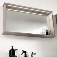 Eban Mina 115, зеркало с полкой и LED-подстветкой 115*12*h54 , цвет: пергамон (цена ликвидации)