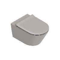 Catalano Zero Унитаз подвесной 55x35, безободковый, смыв Tornado, покрытие Twinglaze+, без крепежа, цвет Tortora Satinato