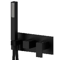 Newform Ergo-Q Внешняя часть смесителя для душа,  с душем и с  переключателем на 2 потока и выходом , цвет:  черный матовый