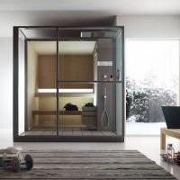 Effegibi Logica S Сауна с душем, пристенная L.H. 214x250xh226см, отделка: Soft Sand