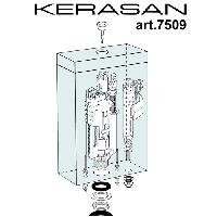 Механизм двойного слива с нижним подводом воды, цвет кнопки золото