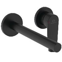 Ideal Standard Ceralife O Настенный смеситель для раковины излив: 180 мм, без донного клапана, для монтажа с A1313NU цвет: чёрный матовый