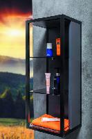 Пенал LOFT низкий антрацит, полки стекло