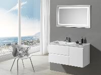 IBX YASMIN, тумба 100 см под левую раковину, 3 ящика, цвет белый глянцевый лак