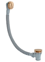 Слив-перелив click-clack для ванны Remer 96PCCDO, золото глянцевое