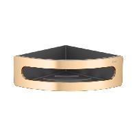 Keuco ELEGANCE Угловая полочка для душа, съемная вставка (небьющаяся и нечувств. к УФ), скрытый крепеж в к-те цвет: brushed brass/anthracite