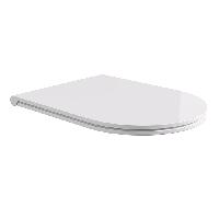 Alice Hide Сиденье с крышкой для унитаза Round, тонкое, с микролифтом, белый глянцевый, крепления хром