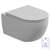 Комплект: Подвесной унитаз с крышкой и креплением GSG Ceramic Design Like LKWCSO000+LKCOPRSLTICR000+ACS40EX, белый глянцевый