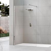 NOVELLINI KUADRA H Душевое ограждение 1170-1200х2000 мм., с свободным входом, с настенным кронштейном, стекло прозрачное, профиль хром