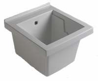 White Ceramic Arno, постирочная/хозяйственная раковина 45х51х40h см, цвет белый глянцевый