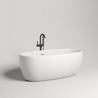 Salini LUCE Ванна отдельностоящая 1700х850х580мм, донный клапан "Up&Down", сифон,  слив-перелив, мат-л: S-stone -матовый;, белый.