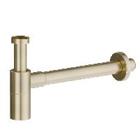 Newform  Сифон для раковины, регулируемый по высоте  D=32 мм - длина=300 мм, цвет:  PVD brushed pale gold