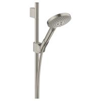 AX Uno² Душевой гарнитур (ручной душ 3jet + штанга + держаель для душа), цвет: сталь