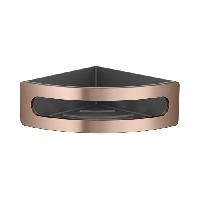 Keuco ELEGANCE Угловая полочка для душа, съемная вставка (небьющаяся и нечувств. к УФ), скрытый крепеж в к-те цвет: brushed red gold/anthracite