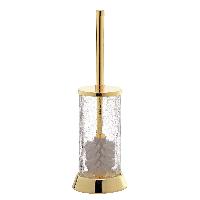 Surya Crystal, напольный ерш с крышкой на металлическом основании 12х12хh36 см, эффект битого стекла, цвет светлая бронза