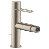 AX Uno Смеситель для биде на 1 отв., однорычажный, с донным клапаном, цвет: шлифованный никель