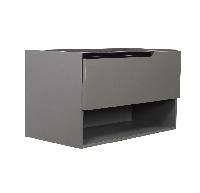 Visobath Eleven, тумба 100 см, 1 ящик и 1 открытая полка, цвет пепельный матовый лак (Ceniza)