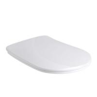 Kerasan Nolita Сиденье для унитаза SLIM быстросъемное, цвет белый глянц, петли хром (микролифт) (Со склада продаем с унитазом!)