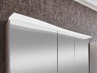 Marlin 3160motion, зеркальный шкаф 150 см правый (3 двери) с LED подсветкой в козырьке из оргстекла, цвет белый глянец