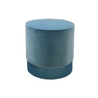 OASIS OTTO Пуф ø 400 h420 мм., цвет бархат T131D, цоколь h100 мм., цвет Cobalto matt M171