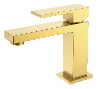 Смеситель для умывальника QUBIC Matt Gold