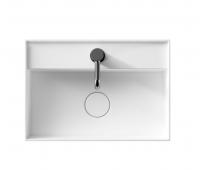 Alice Hide, подвесная прямоугольная раковина 50x35x13,5h см c крепежом fix01, цвет белый глянцевый