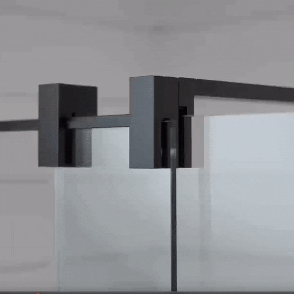 Дверь в нишу сдвижная 140 см (137-139x200) Novellini H Style HSTYLE140S-1H, левая, профиль Black Matt, стекло прозрачное CrystalClear 