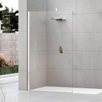 NOVELLINI KUADRA H Душевое ограждение 1170-1200х2000 мм., с свободным входом, с настенным кронштейном, стекло прозрачное, профиль белый матовый