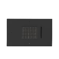 Newform Head Showers Душ из стали квадратный скрытого монтажа с дождевой  и водопадной струей, размер 400x400 мм ,  цвет: черный матовый