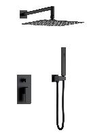 Смеситель встроенный для душа QUBIC ЧЕРНЫЙ