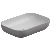 Раковина накладная биколор 60x42 см GSG Ceramic Design Easy EALAVRE60BI000/038, White/Fumo Matt